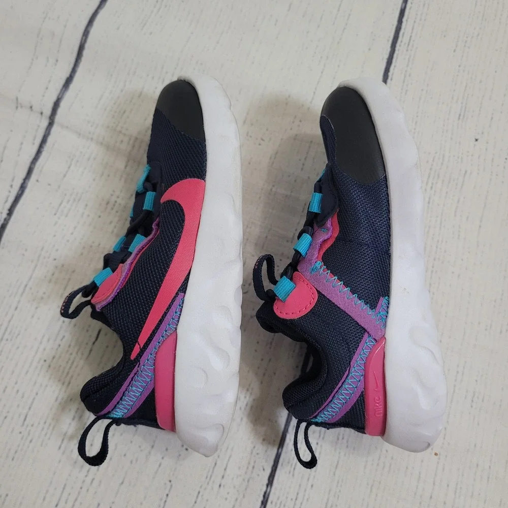 Nike‎ 7C Renew Lucent Sneakers Toddler Girls Navy Pink Blue CK4083-401